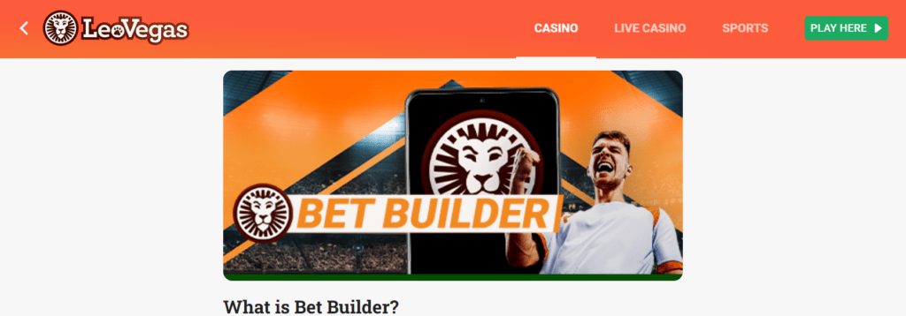 Leovegas Sport Builder